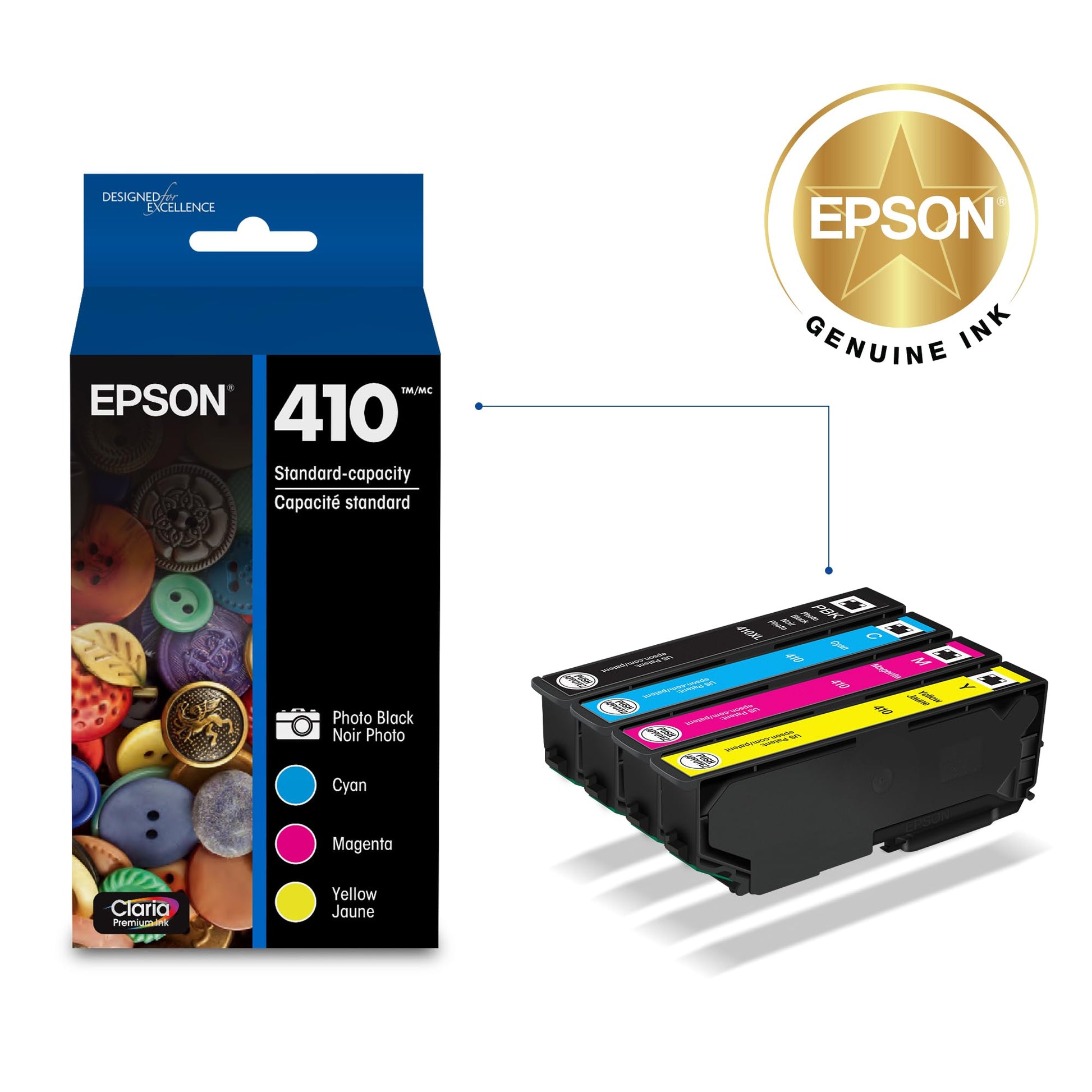 Epson 410 Claria Premium Ink Cartridge, Combo Pack (T410520) Epson