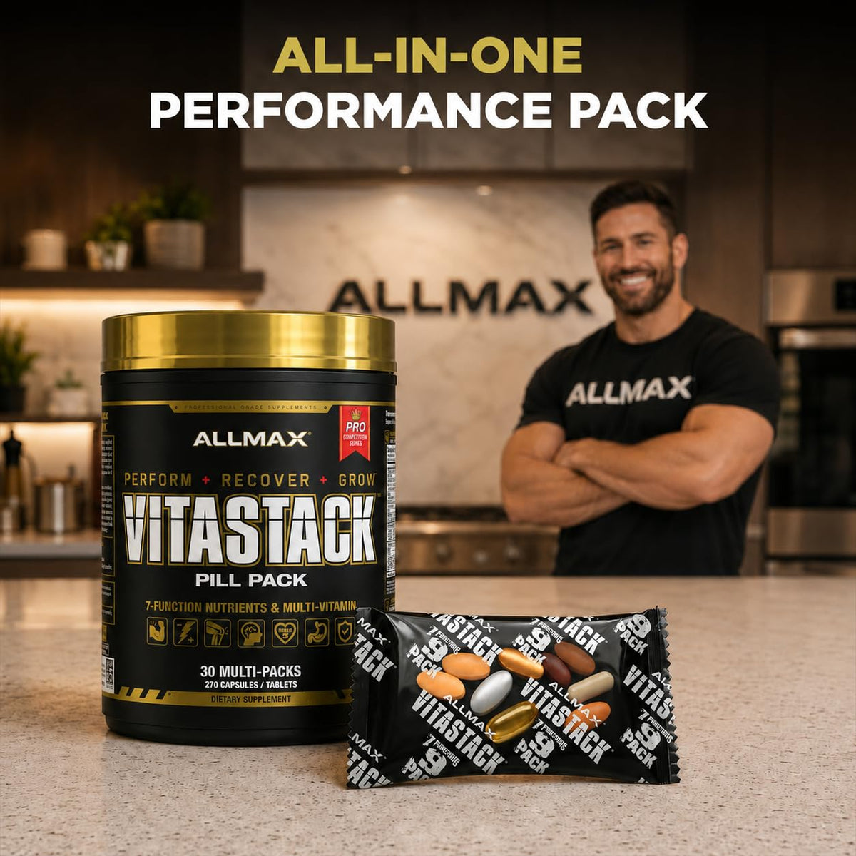 ALLMAX Vitastack Multivitamin Packs, 30 Count