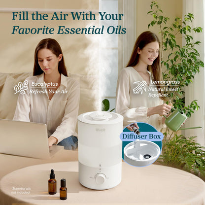 Levoit Humidifiers for Bedroom Large Room, 3L Top Fill, Oil Diffuser, White 🍁 All In One Marketplace Canada Levoit