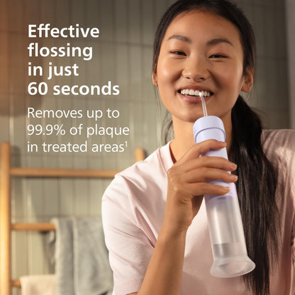 Philips Sonicare Compact Flosser 1000, Portable Water Flosser with 3 Flossing Modes, IPX7 Waterproof Oral Irrigator, Travel Friendly, Purple, Model HX3333/23 - Available at All In One Marketplace Canada