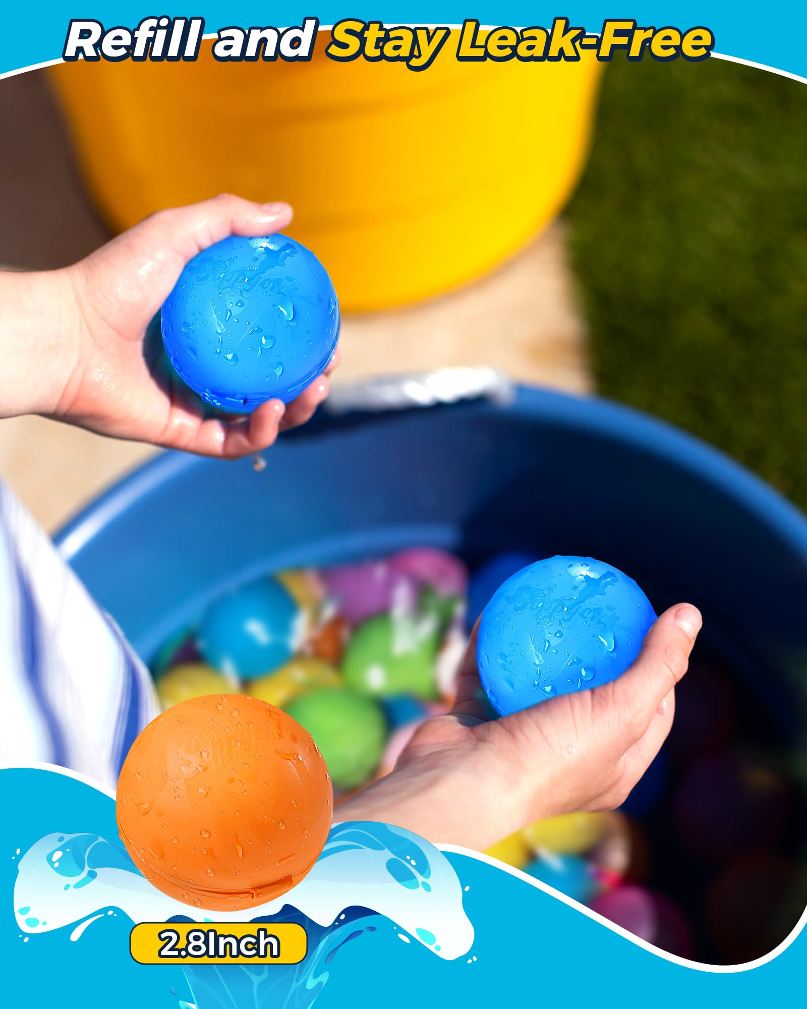 Reusable Water Bomb Balloons, Silicone Water Splash Ball with Mesh Bag, Quick Self-Sealing Water Bomb for Kids Adults Outdoor Activities Water Games Toy Outside Summer Fun Party Supplies (12Pack)