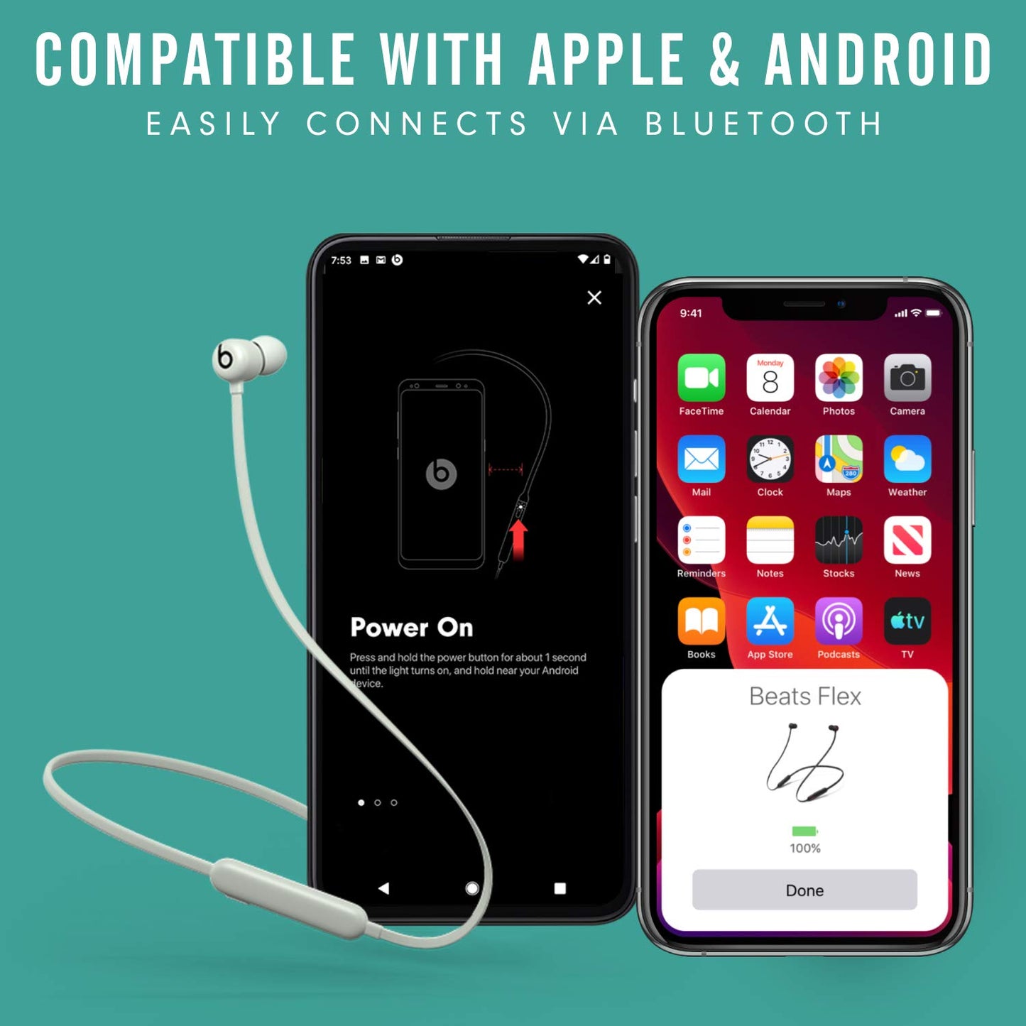 Beats Flex Wireless Earbuds Apple W1 Headphone Chip, Magnetic Earphones, Class 1 Bluetooth, 12 Hours of Listening Time, Built-in Microphone - Gray 🍁 All In One Marketplace Canada