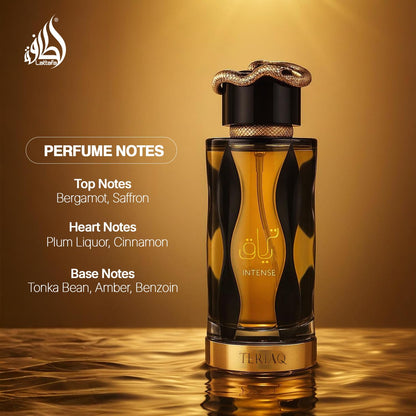 Lattafa Teriaq Intense Eau de Parfum Spray for Unisex, 3.4 Ounce Lattafa