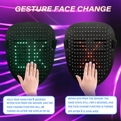 Depointer Life LED Mask Light up Masks With Gesture Sensing, Cool Toys Masks Teen Boys Gifts for Halloween Christmas Birthday 🍁 All In One Marketplace Canada