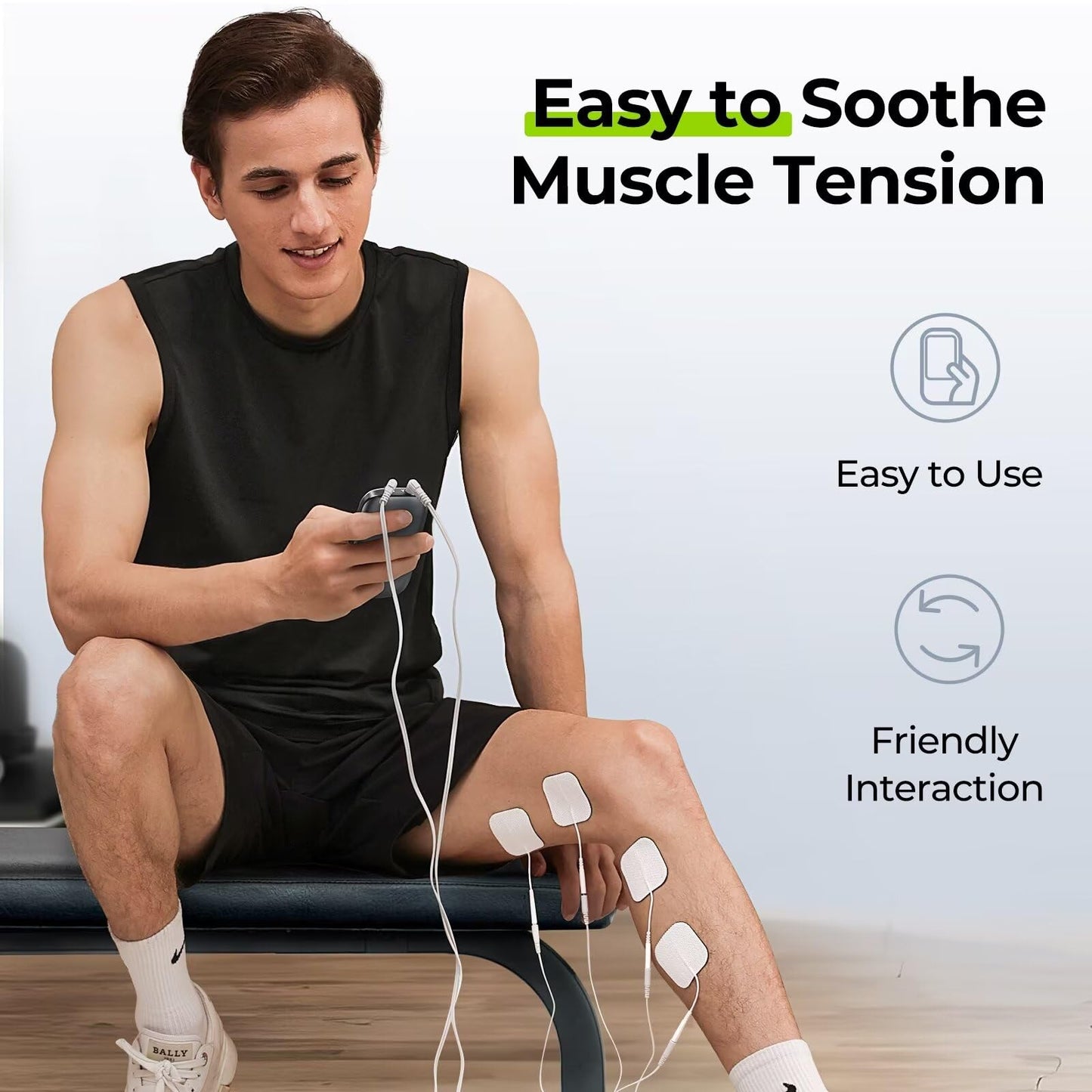 AUVON 3-in-1 TENS Machine, TENS EMS Muscle Stimulator with 40 Intensities for Gradual Shoulder, Sciatica, Back Pain Relief, 24 Modes Rechargeable TENS Unit Massager with 12 TENS Pads - Available at All In One Marketplace Canada