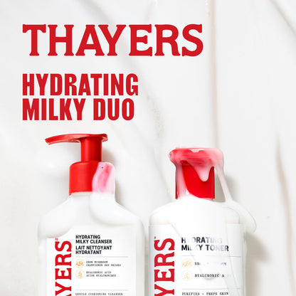 Thayers Milky Face Toner, With Hyaluronic Acid and Snow Mushroom, No Alcohol, Glass Skin, 48 Hour Hydration, For A Dewy And Hydrated Look, From Dry to Oily Skin Types, Vegan, Cruelty Free, 355ml - Available at All In One Marketplace Canada