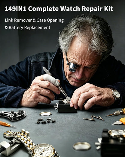 EasyTime Watch Repair Kit, Watch Link Removal Tool, Watch Band Adjustment, Including Watch Back Case Opener, Spring Bar, Operation Manual, Suitable for Battery Replacement and Strap disassemble - Available at All In One Marketplace Canada