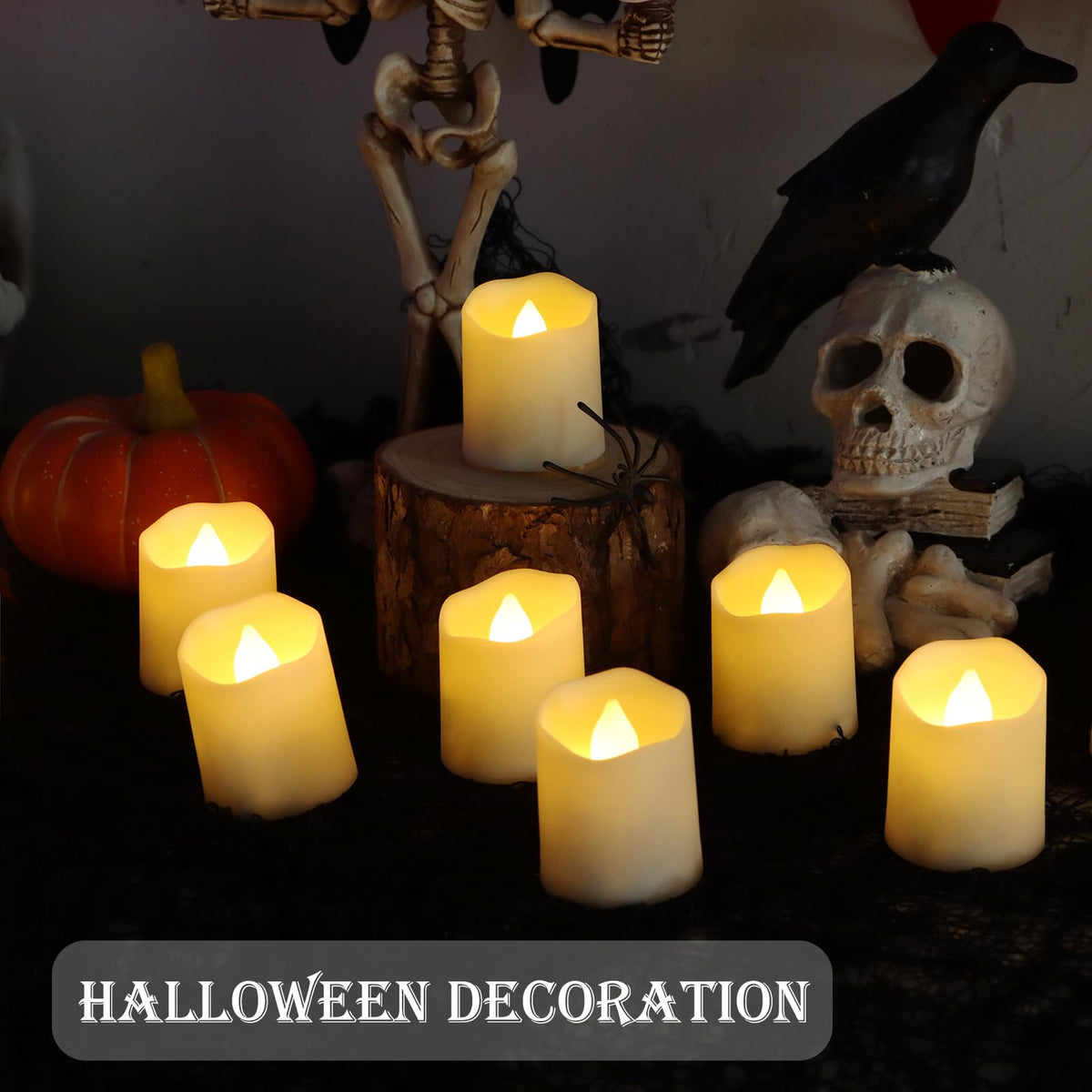 Rechargeable Flameless Tea Lights Candles with Timer & Remote, 12pcs Flickering LED Votive Candles with 2 USB Charging Cables Home, Christmas Festival Decor (Warm White) 🍁 All In One Marketplace Canada