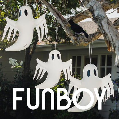 Décorations d'Halloween fantômes suspendus FUNBOY, décor extérieur, lot de 3