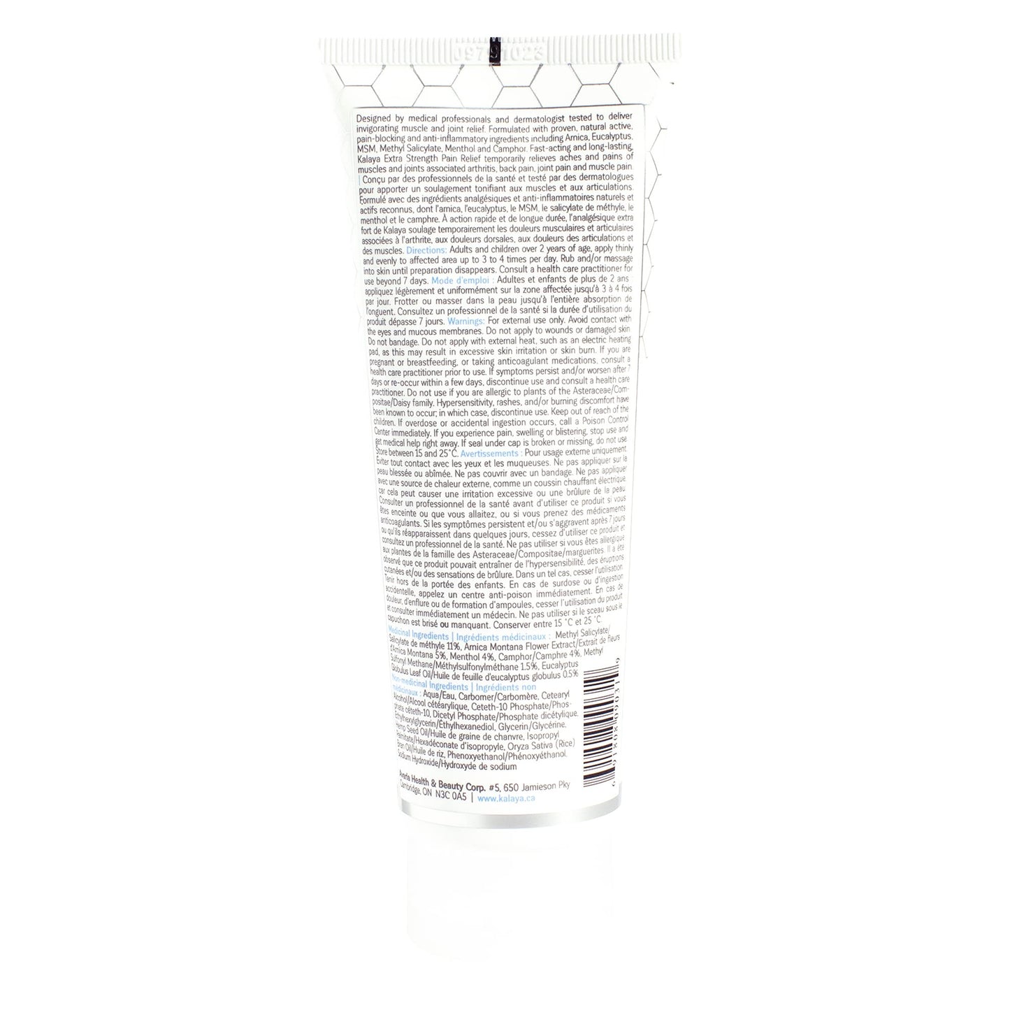 KaLaya 6X Extra Strength Pain Relief Cream with Arnica for Arthritis, Joint, Muscle, Back, Neck, Shoulder, Hand and Knee Pain- Medically formulated with 6 Natural Active, Pain Blocking & Anti inflammatory Ingredients (120g - Pack of 3) - Available at All In One Marketplace Canada