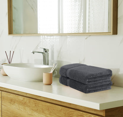 Utopia Towels 8 Piece Premium Towel Set, 2 Bath, 2 Hand, and 4 Wash Cloths, 600 GSM 100% Ring Spun Cotton Highly Absorbent Towels for Bathroom, Gym, Hotel, and Spa, Grey