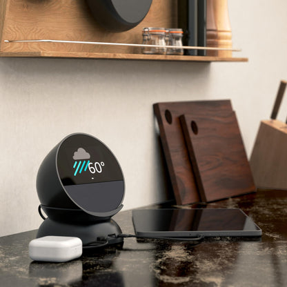 All-New, Made for Amazon Stand with USB-C and USB-A Charging Ports for Echo Spot (2024 Release)