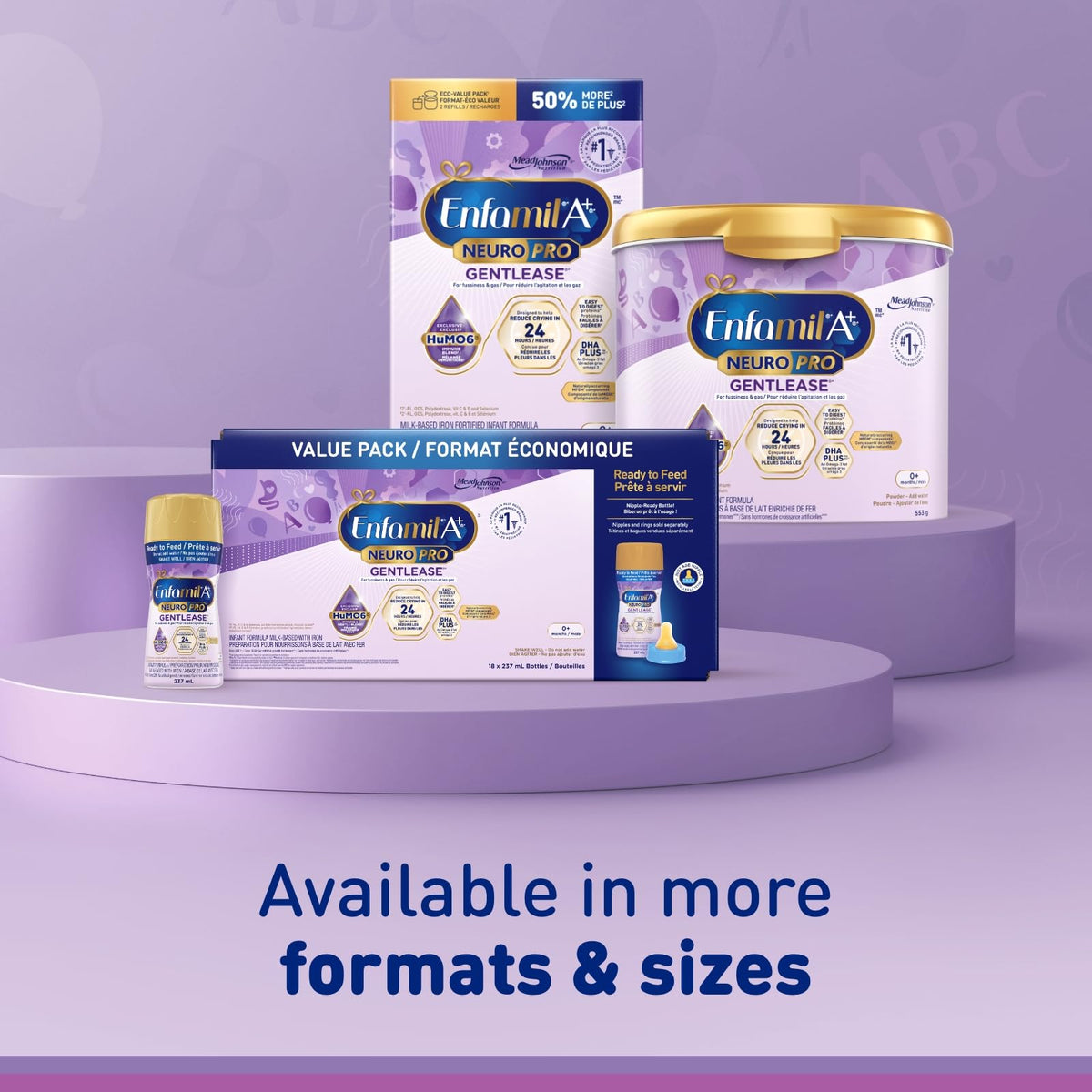 Enfamil A+ NeuroPro Gentlease, Baby Formula, Powder Tub, with Brain Building DHA, 0+ Months, 553g