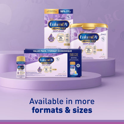 Enfamil A+ NeuroPro Gentlease, Baby Formula, Powder Tub, with Brain Building DHA, 0+ Months, 553g