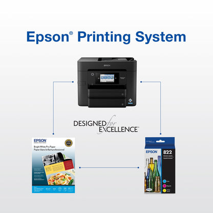 Epson 822 Genuine Ink Cartridge Black and Color Combo Pack T822120-BCS Epson