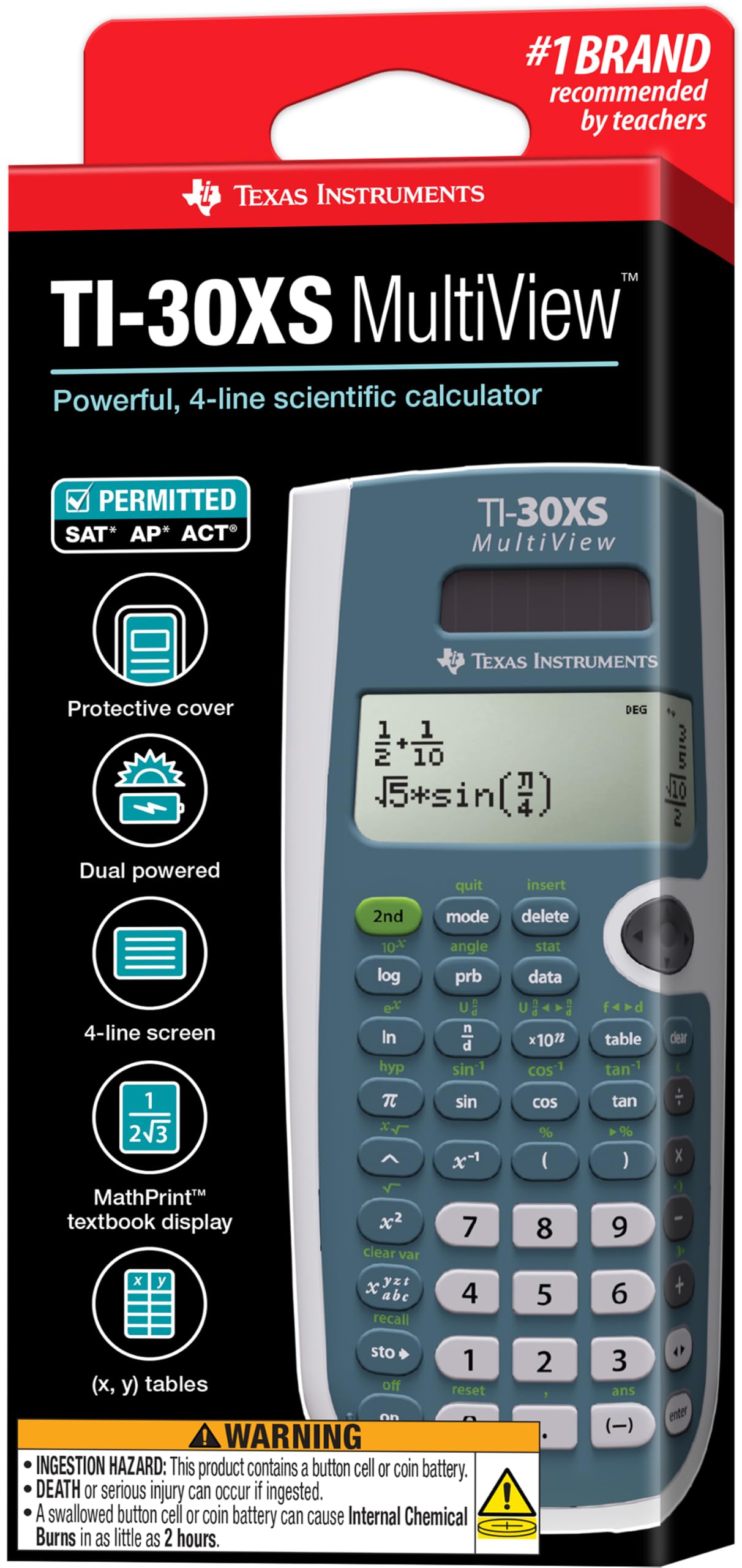 TI-30XS MultiView Scientific Calculator Texas Instruments