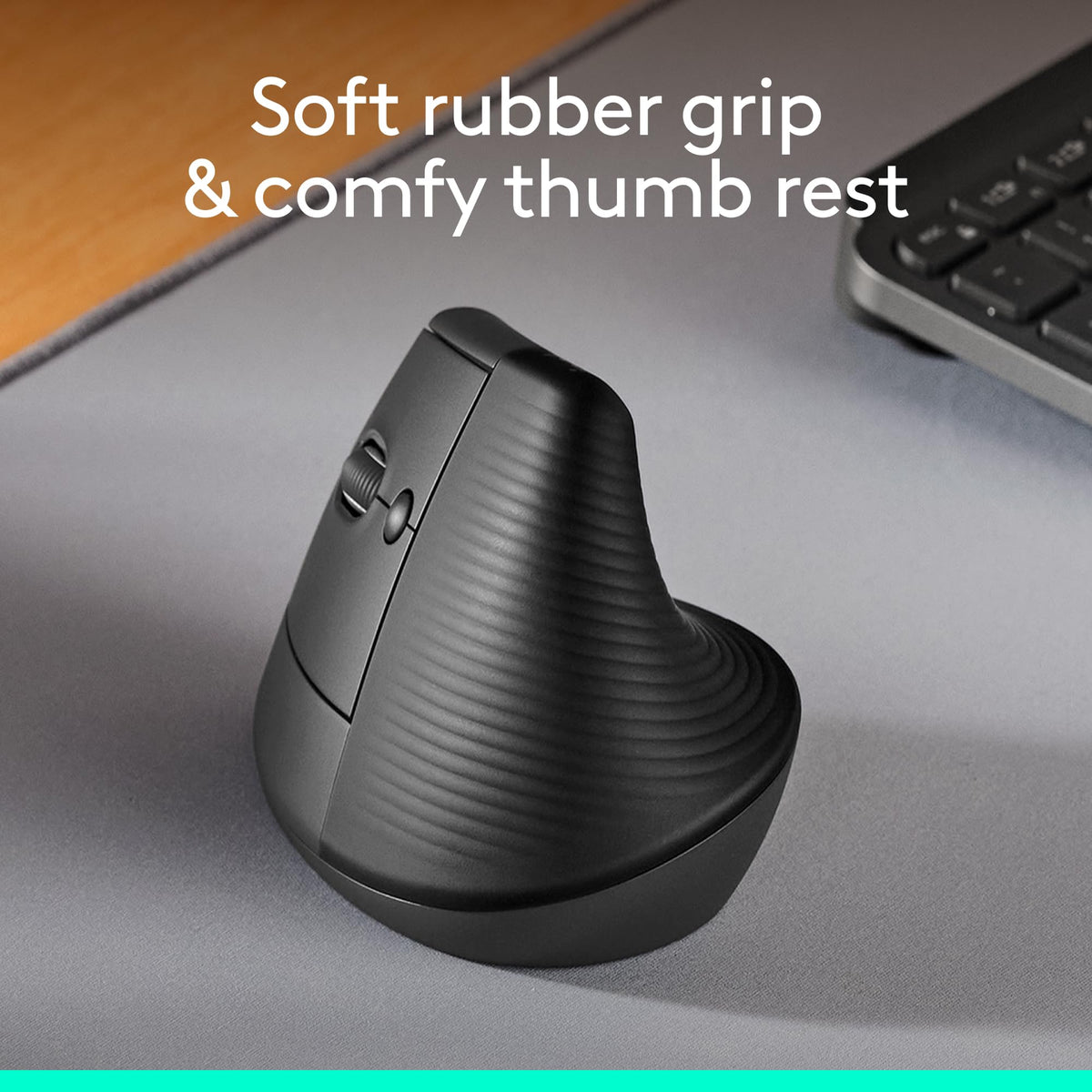 Logitech Left Handed Lift Vertical Ergonomic Wireless Mouse - Graphite