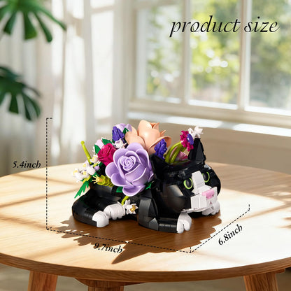 Tuxedo Cat Rose Bouquet Succulent Plants Building Blocks,Flower Botanicals 🍁 All In One Marketplace Canada