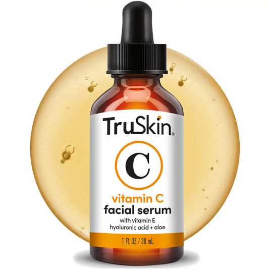 TruSkin Vitamin C Serum For Face – Anti Aging Formula with Vitamin C, Hyaluronic Acid, Vitamin E – Brightening Serum – Improve Appearance of Dark Spots, Tone, Fine Lines & Wrinkles, 1 Fl Oz - Available at All In One Marketplace Canada