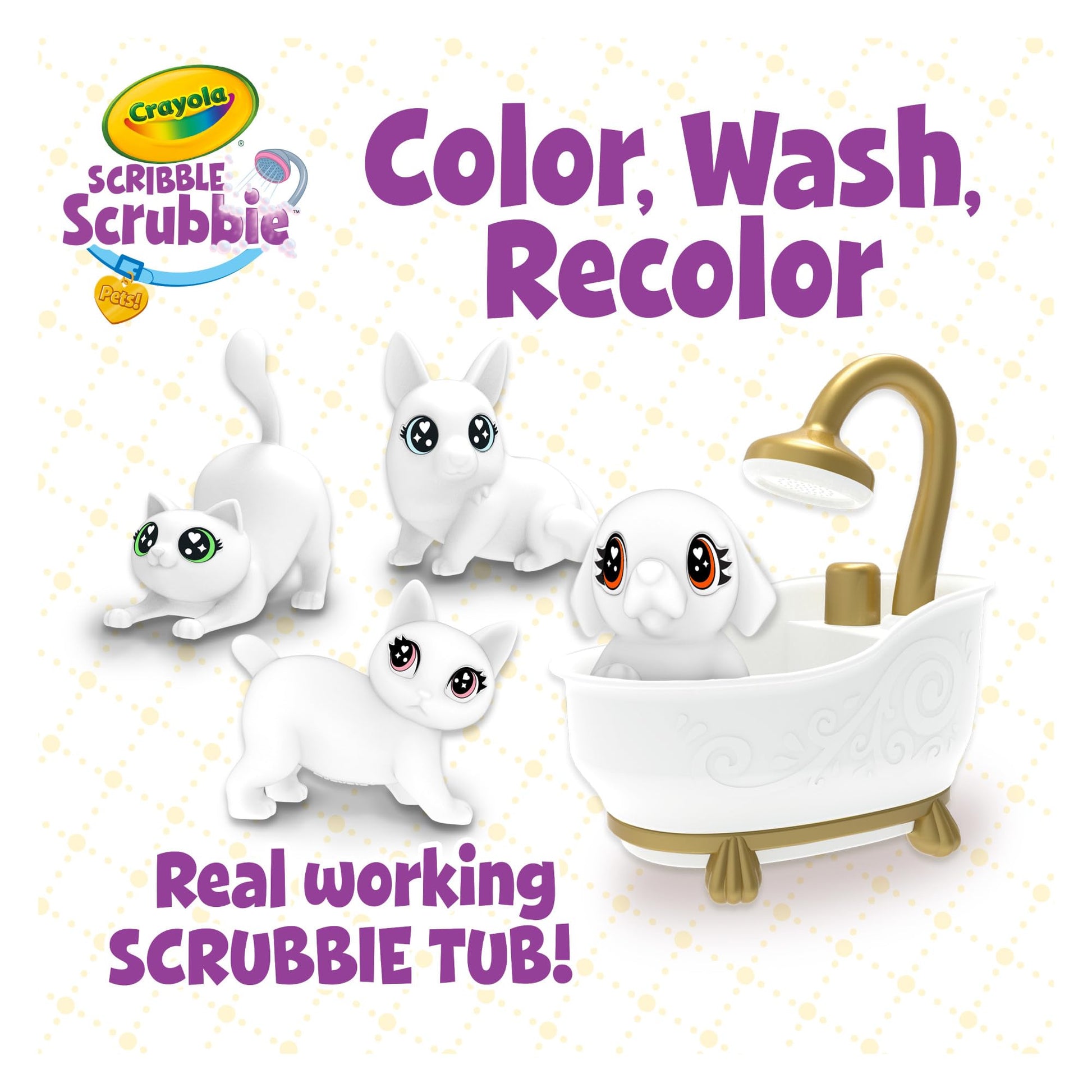 Crayola Scribble Scrubbie Pets Tub Playset, Creative Toys Crayola