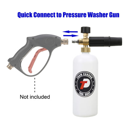 Tool Daily Foam Cannon with 1/4’’ Quick Connector, 1 Liter, 5 Pressure Washer Nozzle Tips - Available at All In One Marketplace Canada