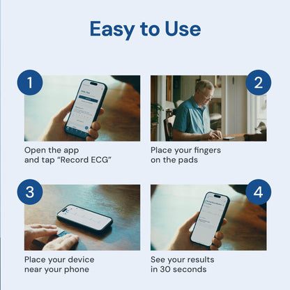 KardiaMobile 1-Lead ECG Monitor, Health Canada Licensed Heart Monitor, Detects Normal Sinus Rhythm, AFib & Arrhythmias, Results in 30 Seconds