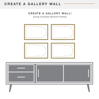 MCS Groove Record Album Frame, Black, 16.5 x 25 in