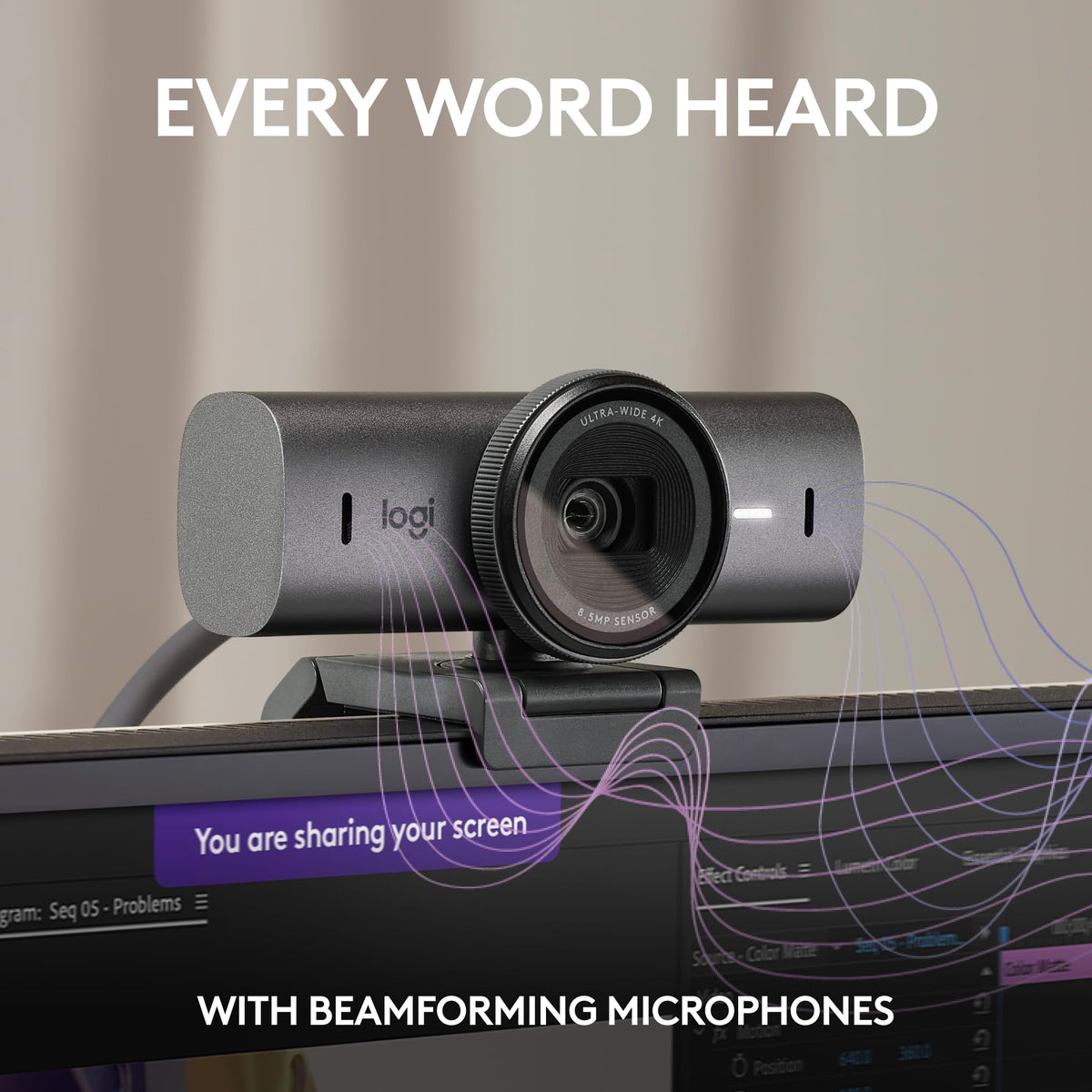 Logitech MX Brio Ultra HD 4K Collaboration Streaming Webcam - Graphite