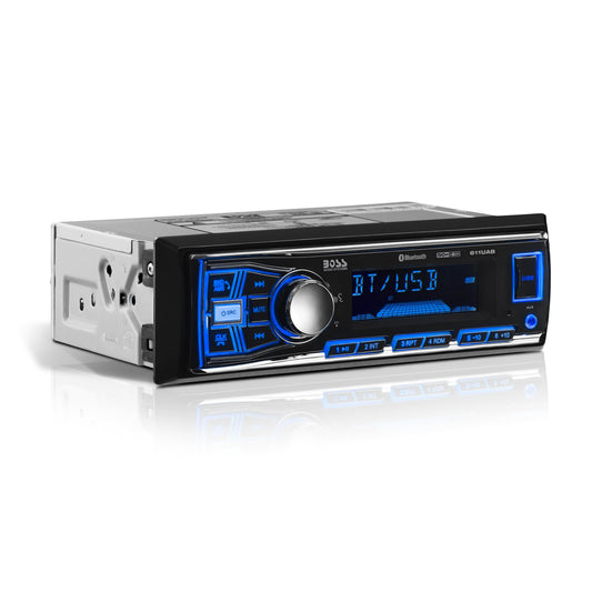 BOSS Audio Systems 611UAB Car Stereo - Single Din, Bluetooth, No CD DVD Player, AM/FM Radio Receiver, Aux Input, USB - Available at All In One Marketplace Canada
