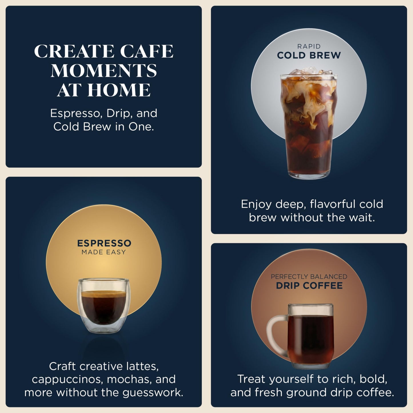 Ninja Espresso Machine, Luxe Café Premier Series, Drip Coffee Maker and Rapid Cold Brew, Integrated Grinder, Assisted Tamper, Hands-Free Frother, ES601C (Canadian Version) - Available at All In One Marketplace Canada