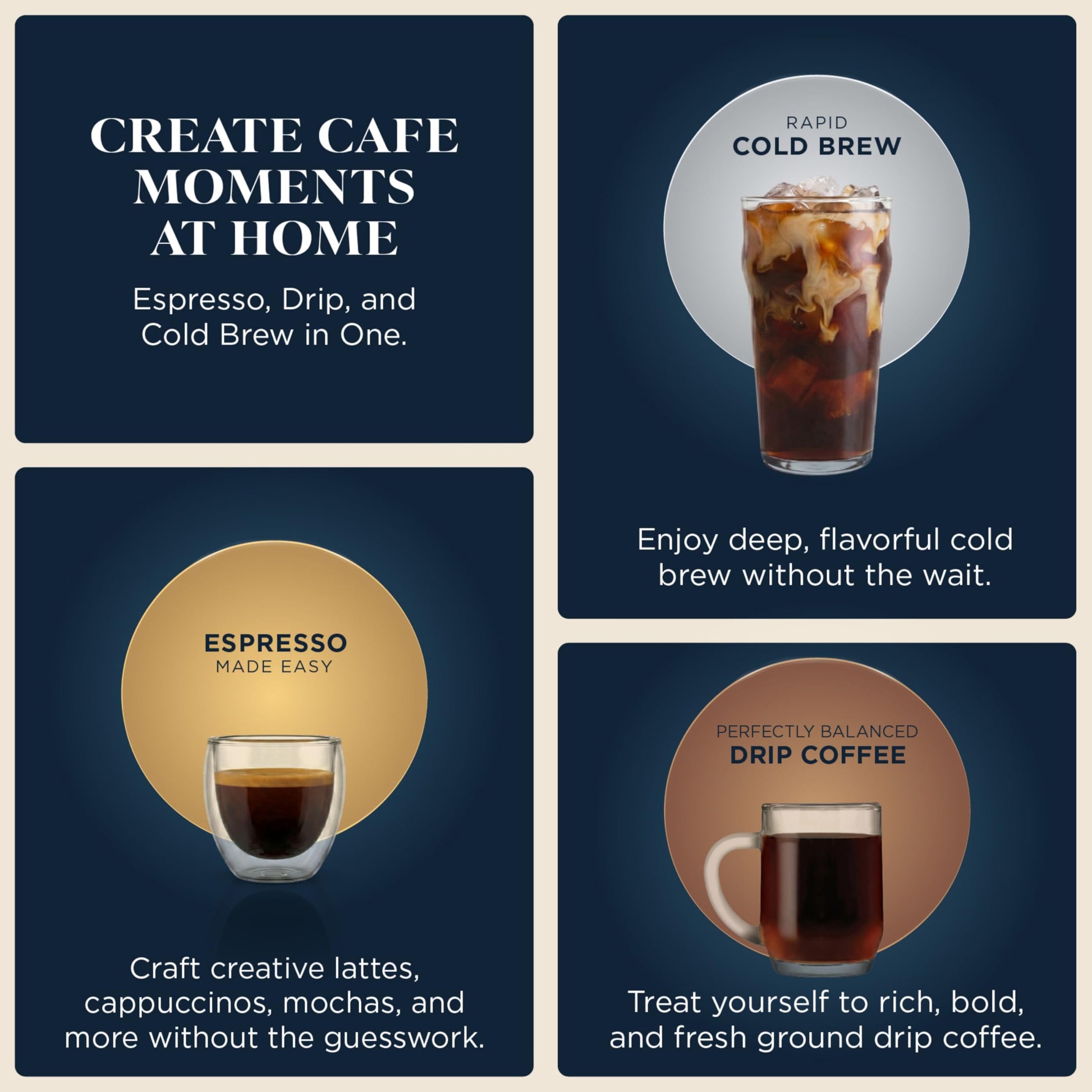 Ninja Espresso Machine, Luxe Café Premier Series, Drip Coffee Maker and Rapid Cold Brew, Integrated Grinder, Assisted Tamper, Hands-Free Frother, ES601C (Canadian Version) - Available at All In One Marketplace Canada