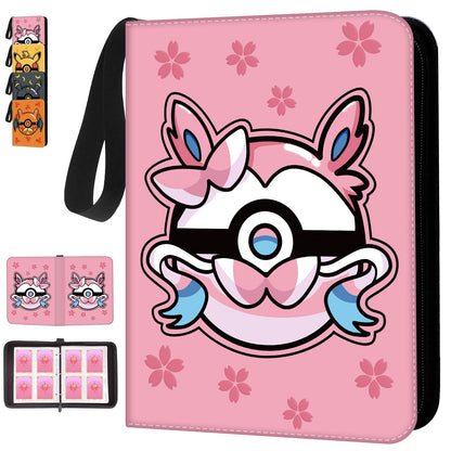 Trading Card Binder, 400 Pocket Cards Holder, 50 Double Sided Removable Pages, Portable Cards Album Holder Card Collection Christmas Gifts for Kids Stocking Stuffers, Pink 🍁 All In One Marketplace Canada