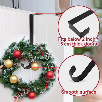 ZningEsxi 30 cm Slim Wreath Hanger for Front Door Black Door Wreath Hangers 🍁 All In One Marketplace Canada