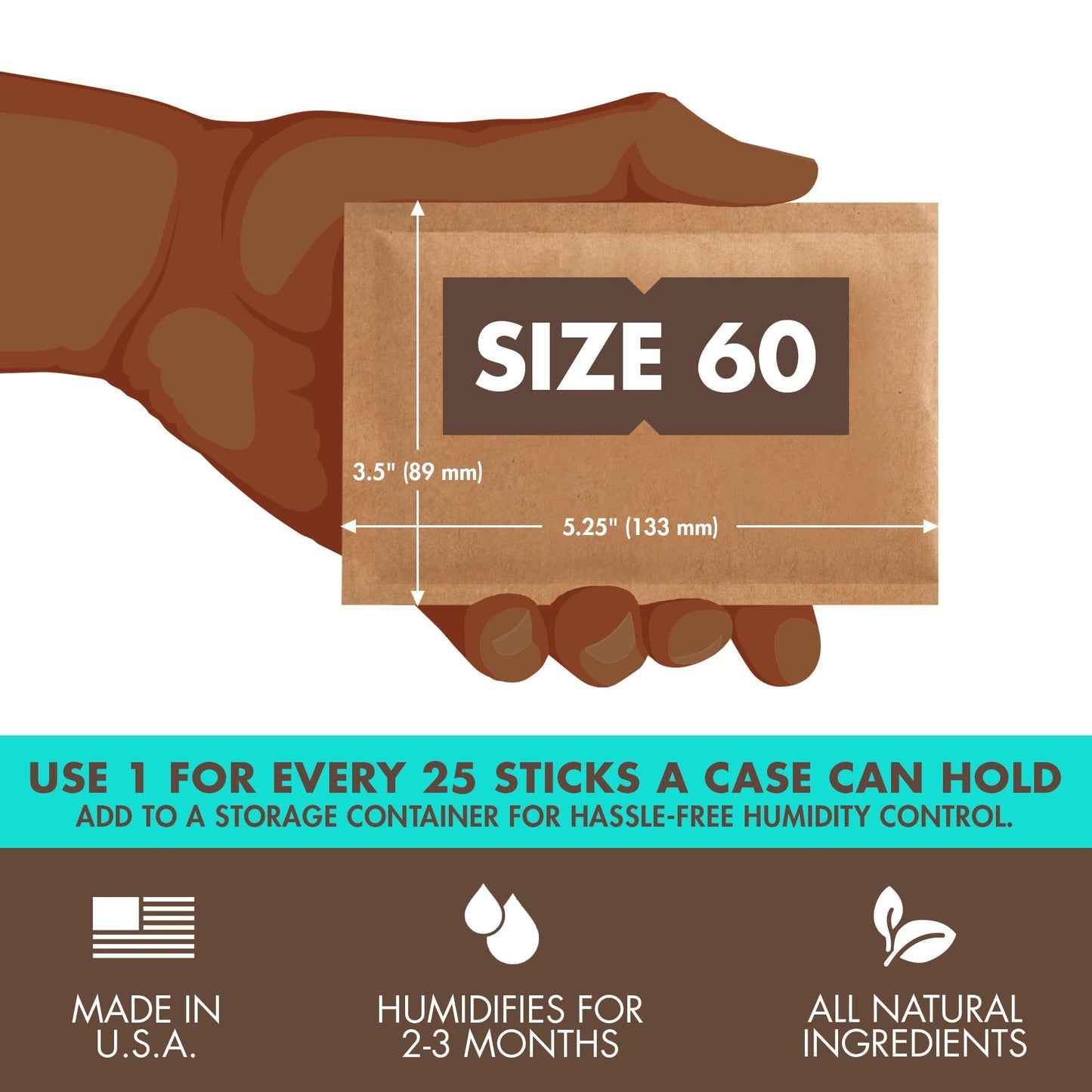 Boveda 84% RH Humidor Seasoning Packs – Size 60 (4-Pack)