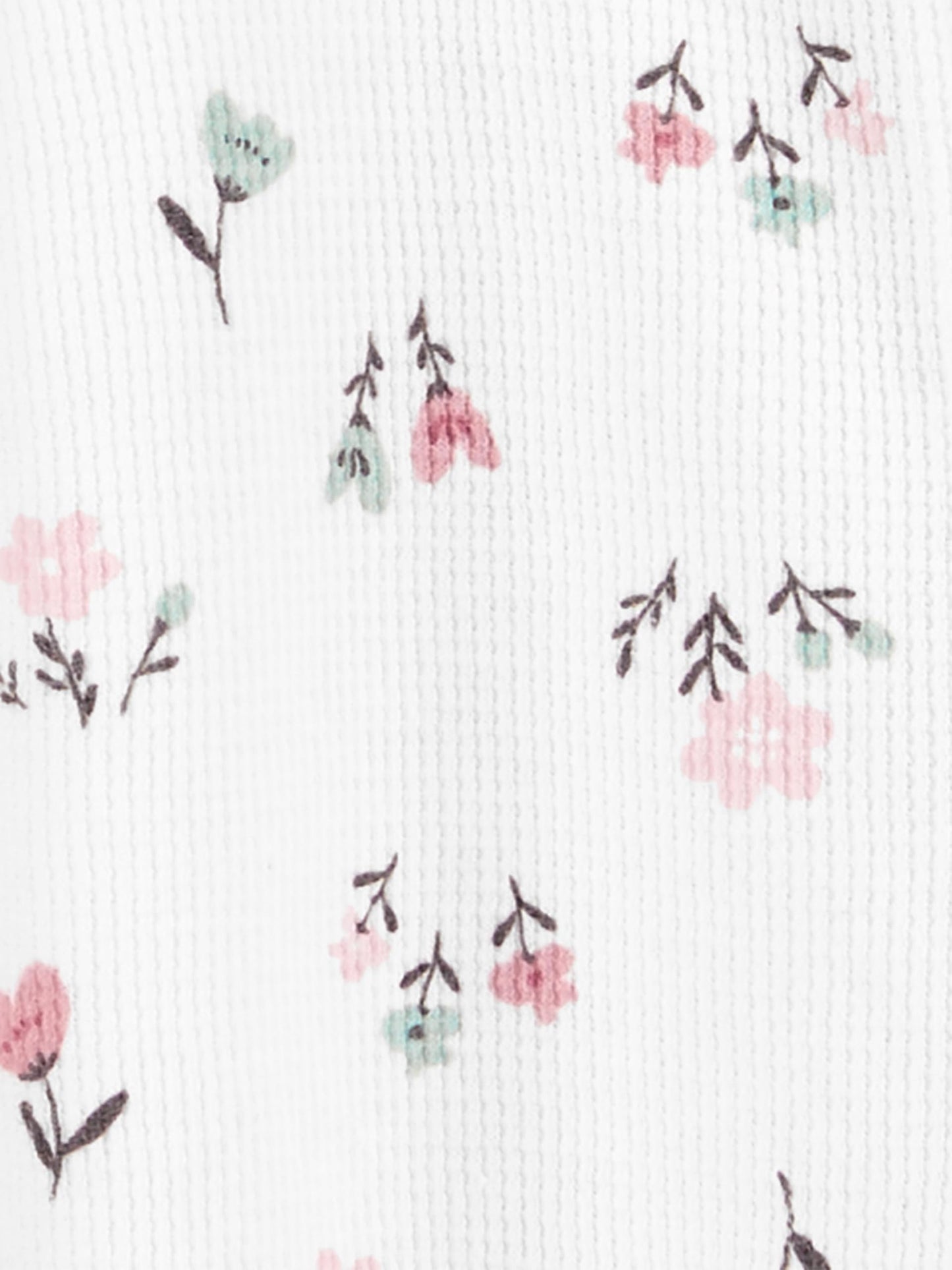Simple Joys by Carter's Girls' Baby 2-Pack 2-Way Zip Thermal Footed Sleep and Play, Ivory, Floral/Elephants, Newborn Simple Joys by Carter's