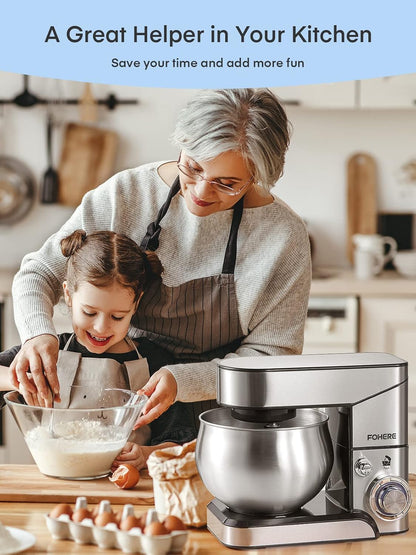 FOHERE Electric Stand Mixer 5.8QT, 6+P Speed Tilt-Head Food Mixer 🍁 All In One Marketplace Canada