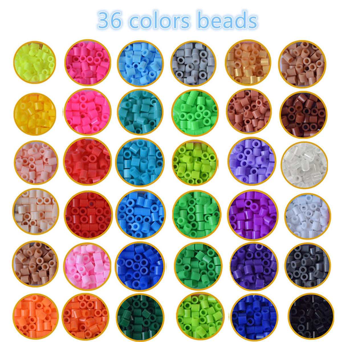 Vytung Fuse Beads Kit 13000pcs 36 Colors 5MM Melty with 6 Pegboards 220 Patterns 4 Tweezers 4 Ironing Paper, Melting Beads Kit for Christmas Birthday 🍁 All In One Marketplace Canada