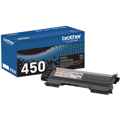 Brother original TN450 High-Yield Black Toner Cartridge, higher yield for value, original toner replacement cartridges, for Brother laser printers DCP-7060D, FAX-2840, HL-2230, MFC-7240 and more Brother