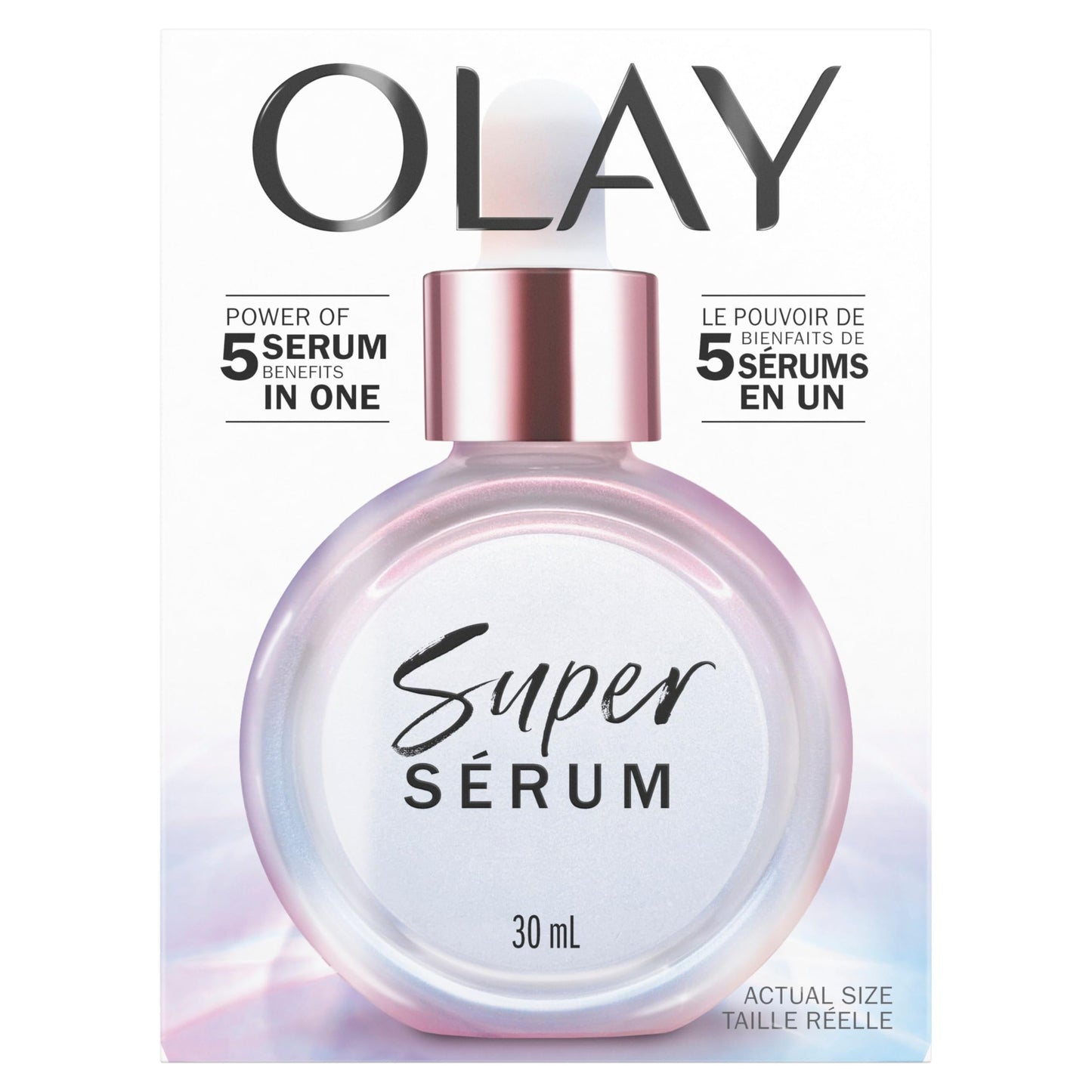 Olay Super Serum - Niacinamide, Vitamin C & E, Collagen Peptide, AHA - 5-in-1 Skin Care Benefits for Face - Healthy Glow, Brightening, Hydrating, Smoothing, Firming, Evens Tone, Anti-Aging, 30 mL Olay