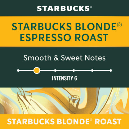 Starbucks by Nespresso Blonde Espresso Roast Coffee Capsules – Original Line Compatible, 50 Pods (5 Sleeves of 10)
