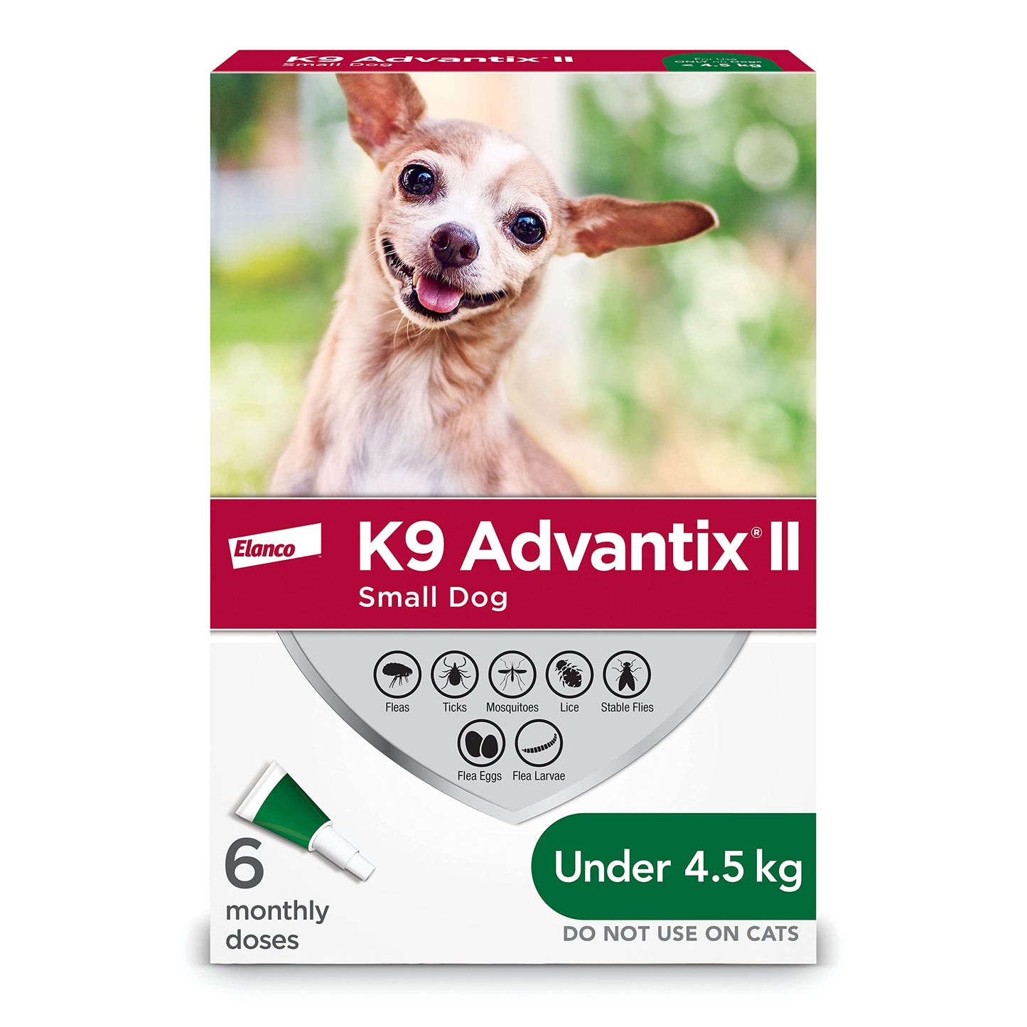 K9 Advantix II Flea and Tick Treatment for Small Dogs weighing less than 4.5 kg (less than 10 lbs.)-6 doses 🍁 All In One Marketplace Canada