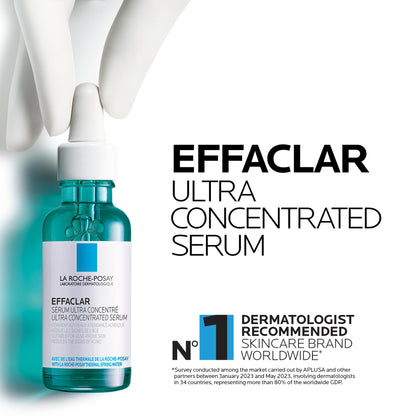 La Roche Posay Glycolic Acid Face Serum with Niacinamide & Salicylic Acid. Effaclar Ultra Concentrated Exfoliating Serum, Acne-Prone & Mature Skin, Recommended by Dermatologists, 30mL - Available at All In One Marketplace Canada