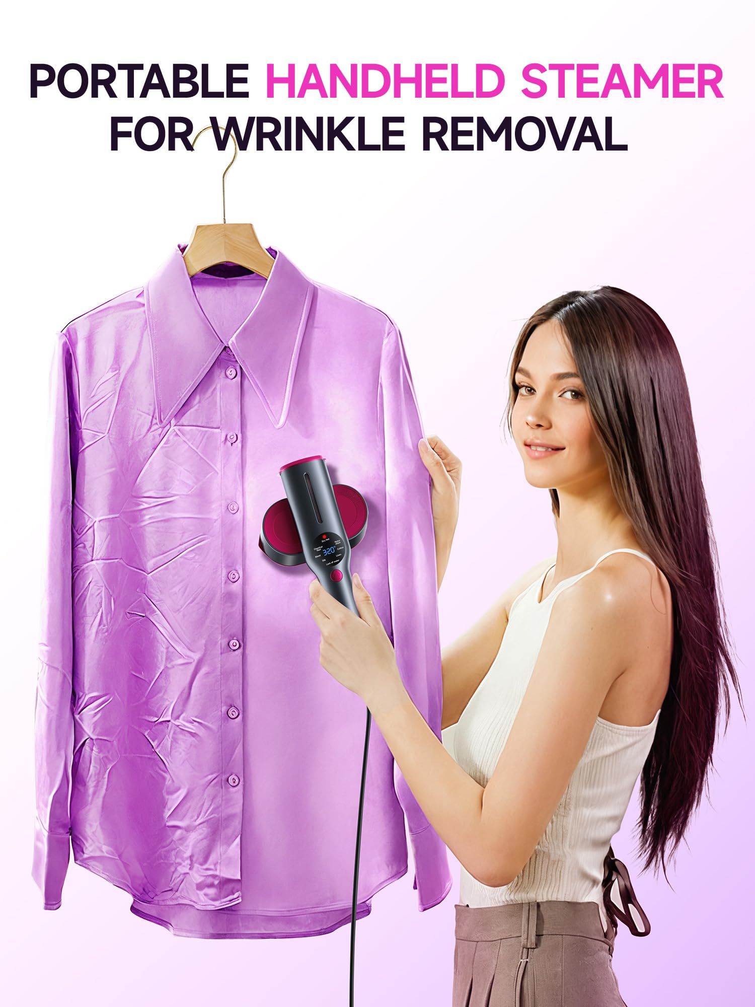 DRFLASH 2-in-1 Steamer & Iron for Clothes,15s Fast Heat-up 1200W Portable Handheld Garment Steamer,Travel Size with Large Ceramic Heat Panel,Quick Wrinkle Removal,110V-120V - Available at All In One Marketplace Canada