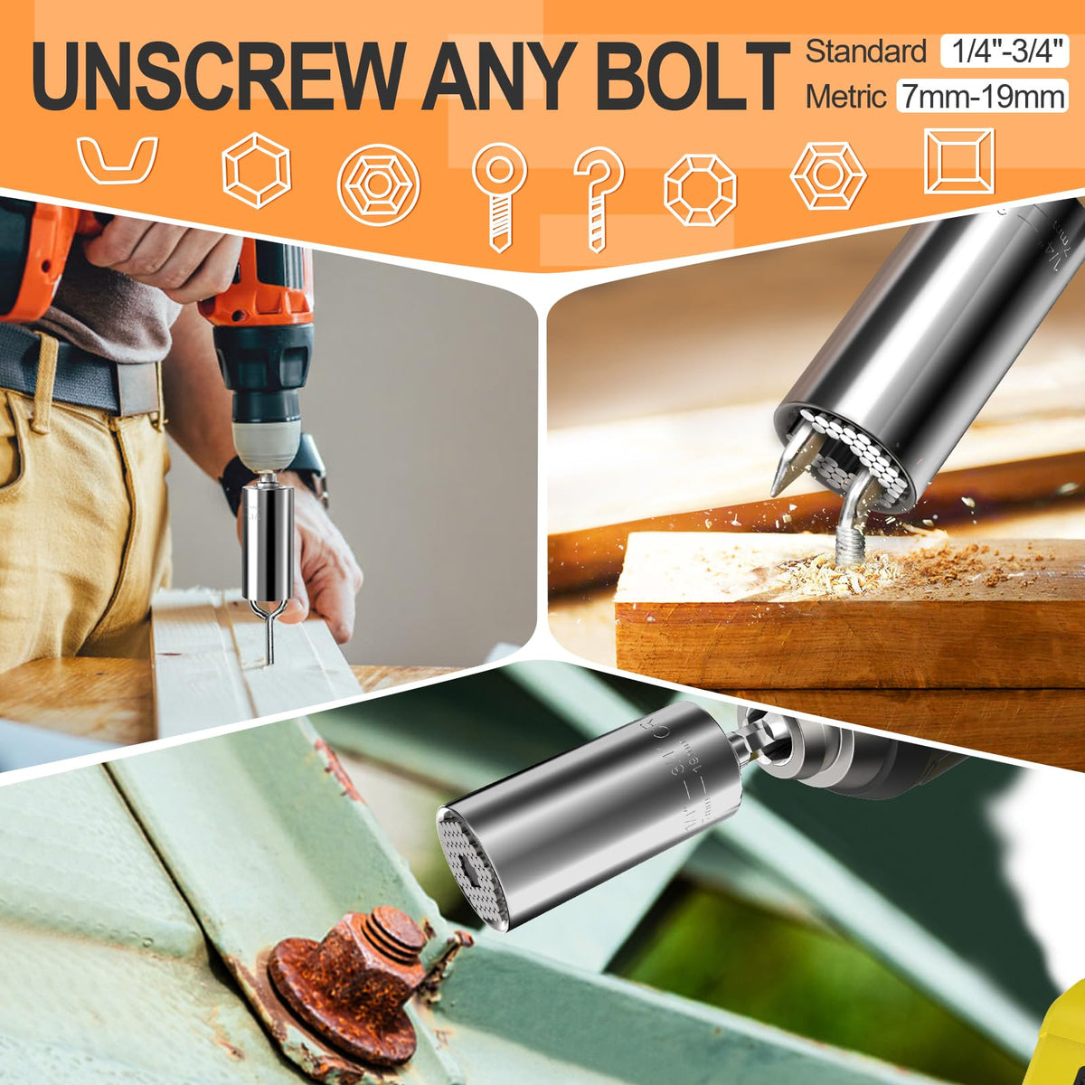 Stocking Stuffers for Men Adults Super Universal Socket Tools Christmas Gifts for Men, White Elephant Gifts for Adults, Ideas Gifts for Dad Him Husband Cool Gadgets Gifts for Men Who Have Everything 🍁 All In One Marketplace Canada