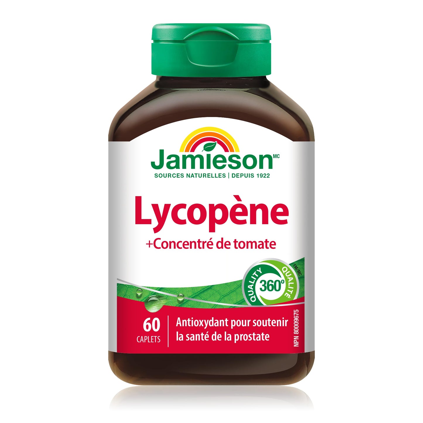 Jamieson Lycopene with Tomato Concentrate, 60 Caplets, Powerful Antioxidant and Supports Prostate Health. Gluten-Free, Lactose-Free, No Artificial Colours or Flavours, Proudly Canadian - Available at All In One Marketplace Canada