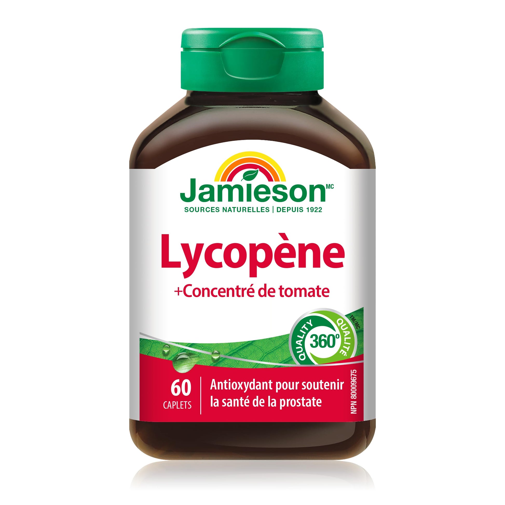Jamieson Lycopene with Tomato Concentrate, 60 Caplets, Powerful Antioxidant and Supports Prostate Health. Gluten-Free, Lactose-Free, No Artificial Colours or Flavours, Proudly Canadian - Available at All In One Marketplace Canada
