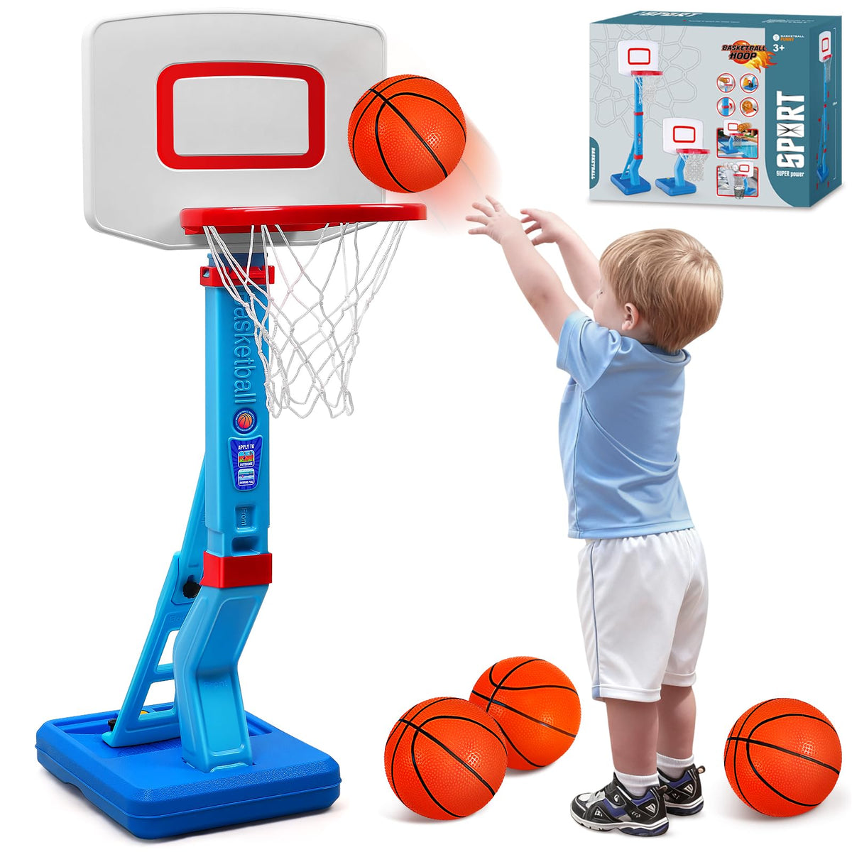 Toddler Basketball Hoop Set, Adjustable Kids Basketball Hoop for Boys Girls 🍁 All In One Marketplace Canada