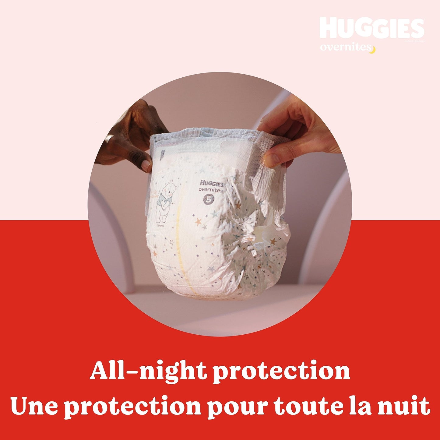 Overnight Diapers Size 7 (41+ lbs), 68 Ct, Huggies Overnites Nighttime Baby Diapers