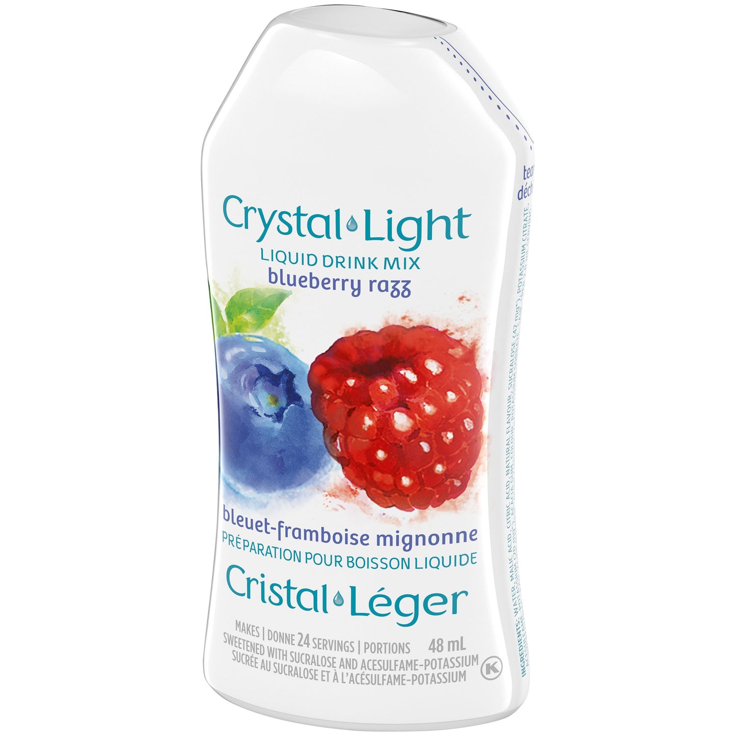 Crystal Light Blueberry Razz Liquid Drink Mix - 48 mL Bottle, 12 Pack Case