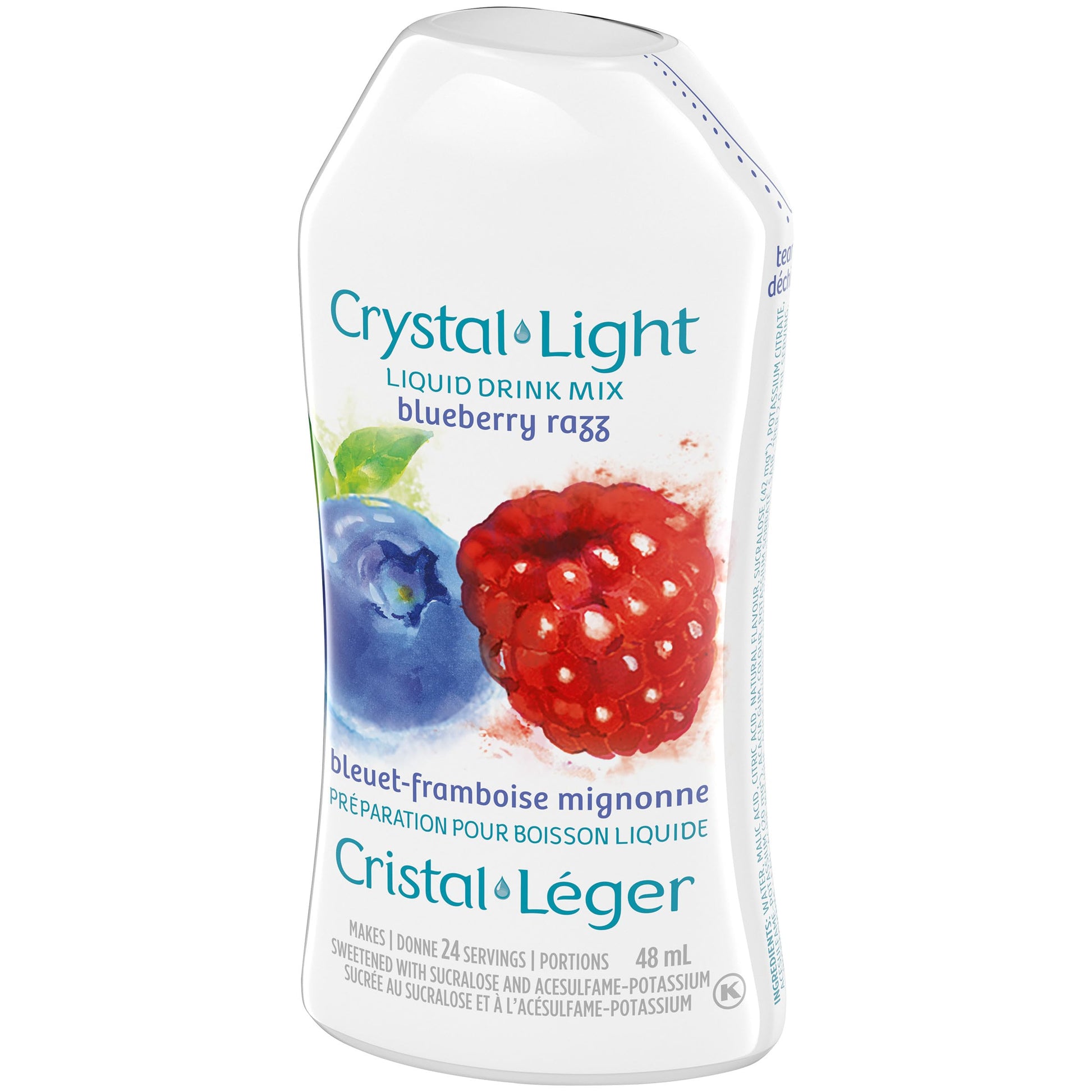 Crystal Light Blueberry Razz Liquid Drink Mix - 48 mL Bottle, 12 Pack Case